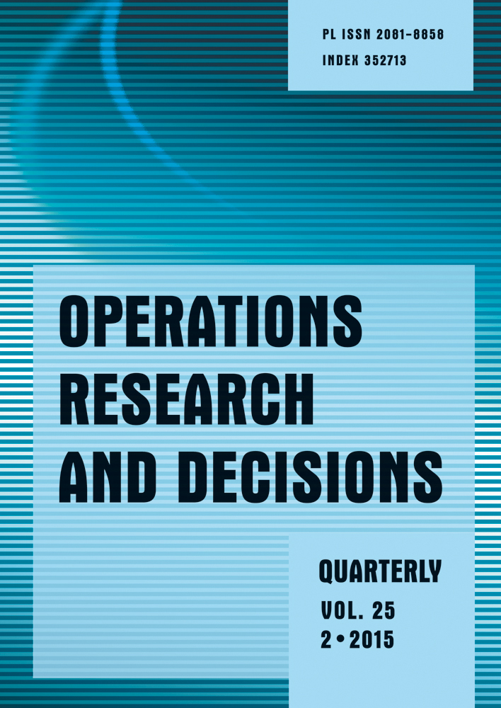 operations research and decisions journal